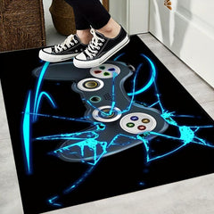 Area Rug Gamepad Print Anti Slip Floor Mat Colourful Pattern