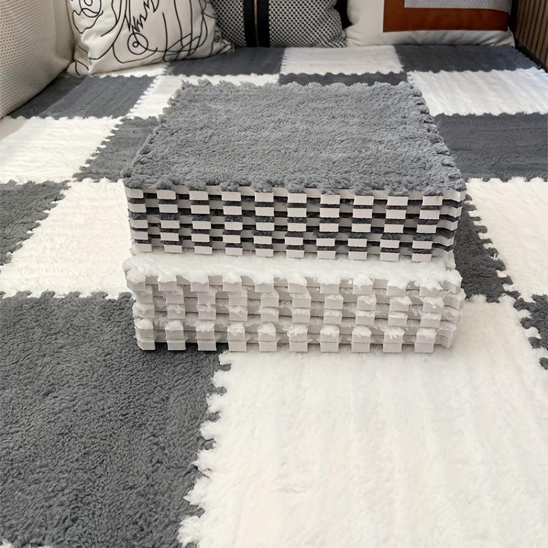 12pc Washable Foam Floor Mat 12x12 Patchwork Grounding Rug for Household Use