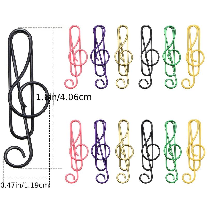 Colorful Metal Paper Clips 10-Pack