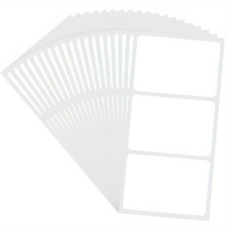 60 Sheets 76x51mm Blank Synthetic Paper Adhesive Labels Bag Packaging 3x2 Inch