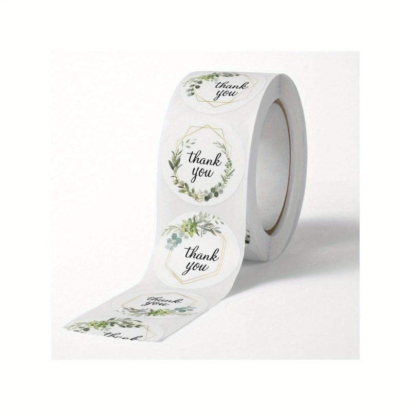 500pcs Round Flower Thank You Stickers for Party & Wedding Decor