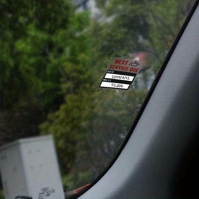 100pcs 5X5cm Roll Car Maintenance Reminder Sticker Self-adhesive Label