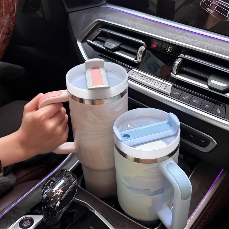 Stainless Steel Insulated Travel Mug Set with Handle
