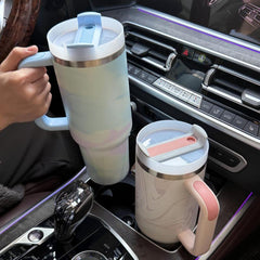 Stainless Steel Insulated Travel Mug Set with Handle