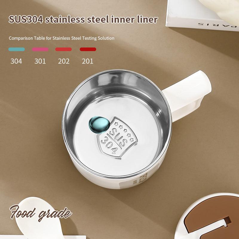 304 Stainless Steel Coffee Mug with Spoon & Lid