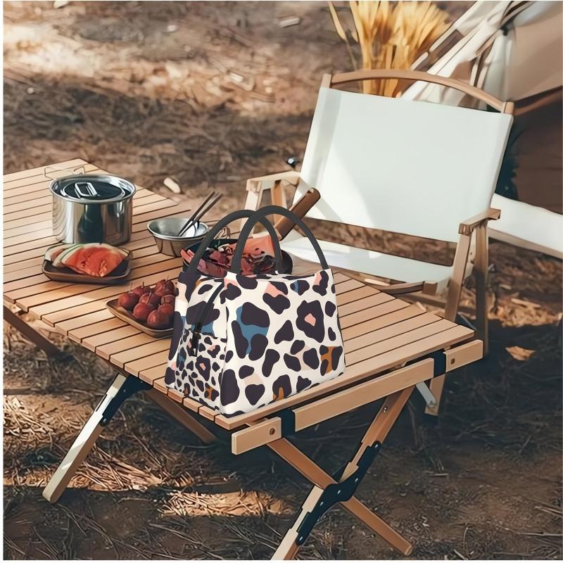 Leopard Classic Pattern Insulated Lunch Bag Leakproof Portable Reusable