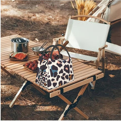 Leopard Classic Pattern Insulated Lunch Bag Leakproof Portable Reusable