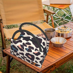 Leopard Classic Pattern Insulated Lunch Bag Leakproof Portable Reusable