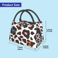 Leopard Classic Pattern Insulated Lunch Bag Leakproof Portable Reusable