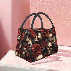 Skull & Rose Cooler Bag Insulated Durable Polyester Portable Lunch