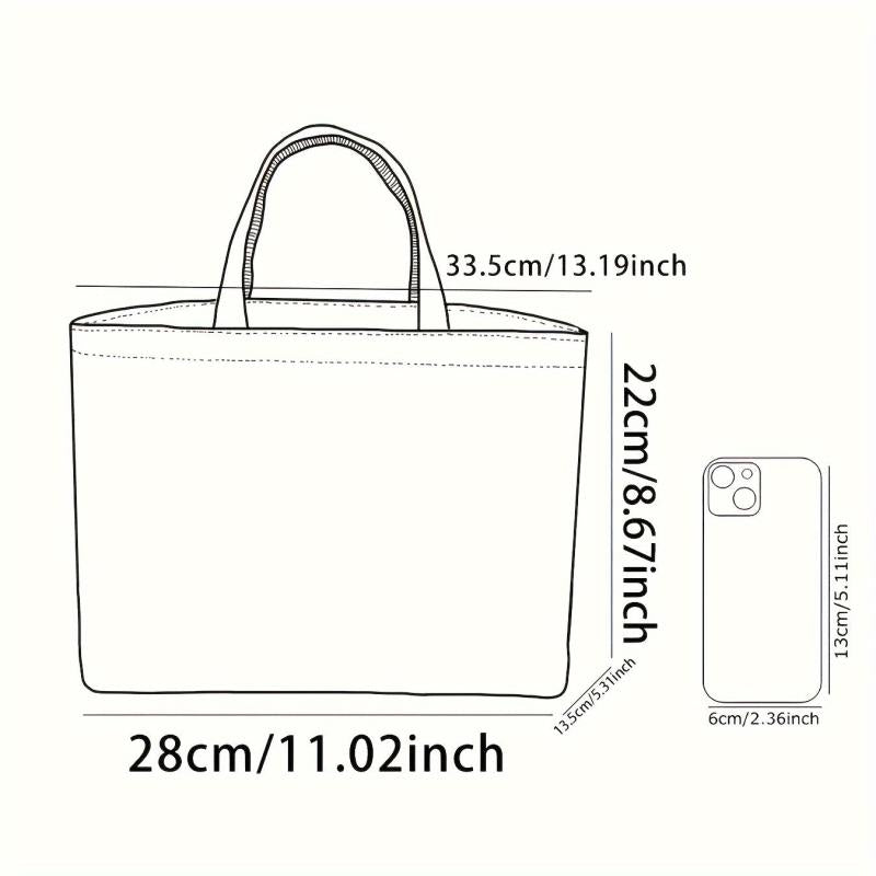Kitten Printed Lunch Bag Insulated Leak Proof Handbag for Work