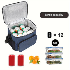 Large Insulated Lunch Bag Leakproof Reusable Cooler with Adjustable Strap