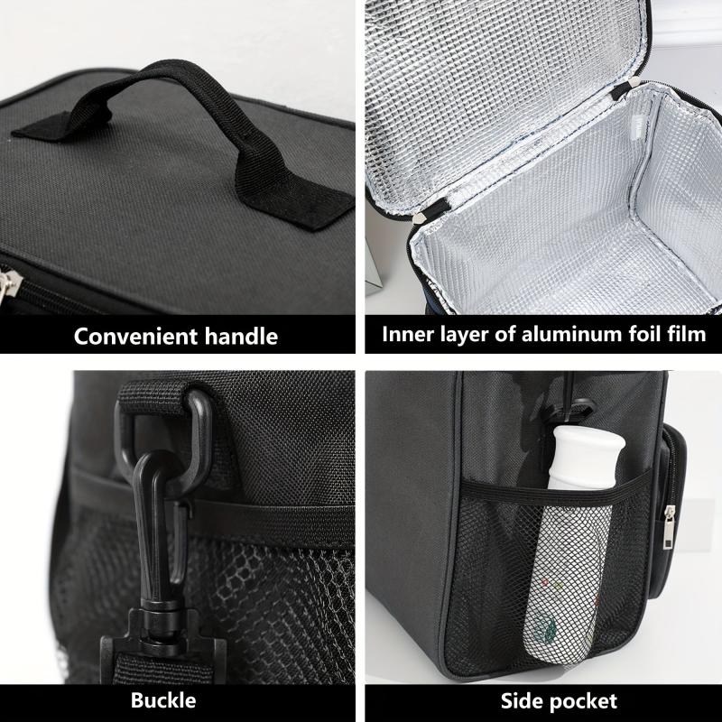 Large Insulated Lunch Bag Leakproof Reusable Cooler with Adjustable Strap