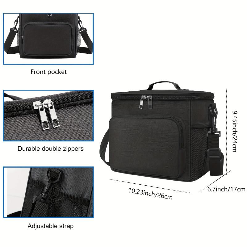 Large Insulated Lunch Bag Leakproof Reusable Cooler with Adjustable Strap