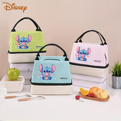 Stitch Insulated Lunch Bag Leak Proof Aluminum Foil Lining Pink Green