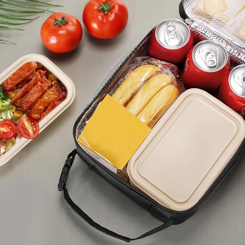 SIAETIUR Insulated Lunch Bag for Men & Women, Square Lunchbox Cooler