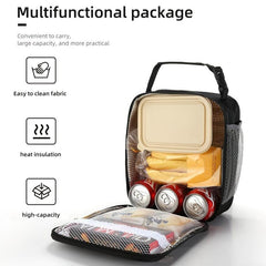 SIAETIUR Insulated Lunch Bag for Men & Women, Square Lunchbox Cooler