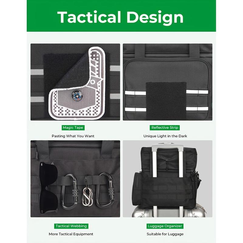 DEERFAMY Tactical Lunch Box Large Expandable Double Layer Insulated Cooler Bag