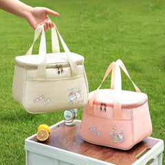 Cartoon Insulated Lunch Bag for Students Picnic Cam