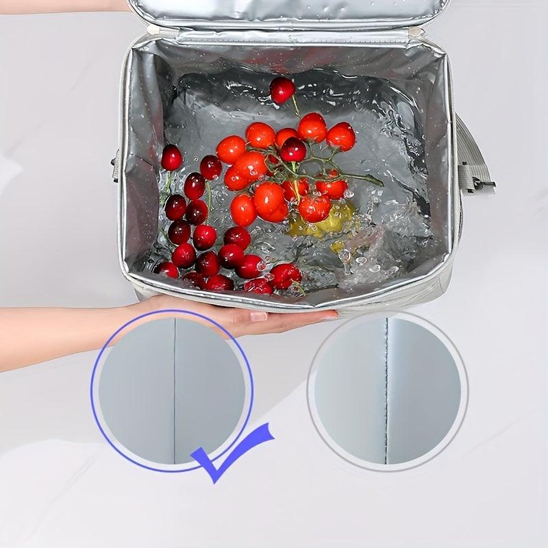 Large Purple Cooler Bag Waterproof Outdoor Lunch Box Insulated Picnic