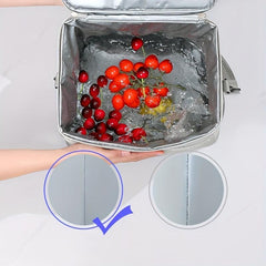 Large Purple Cooler Bag Waterproof Outdoor Lunch Box Insulated Picnic