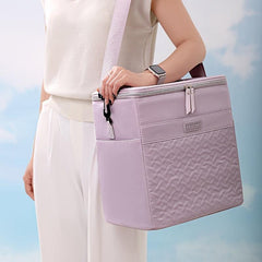 Large Purple Cooler Bag Waterproof Outdoor Lunch Box Insulated Picnic