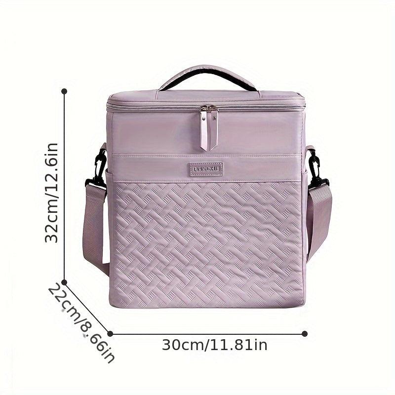 Large Purple Cooler Bag Waterproof Outdoor Lunch Box Insulated Picnic