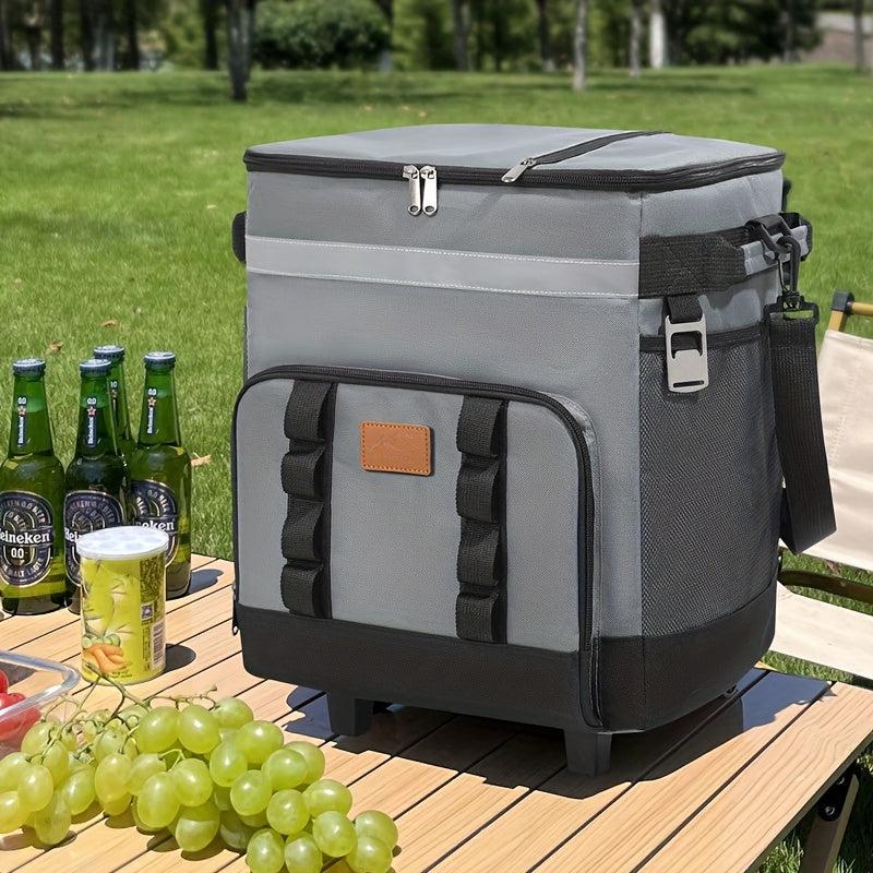 Large Wheeled Cooler Bag for Outdoor Picnics - Keeps Items Cold