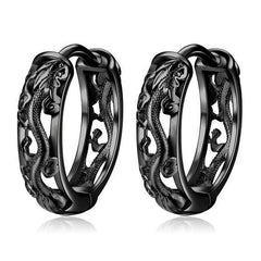 Dragon Stud Earrings & Men's Retro Ethnic Style Earrings