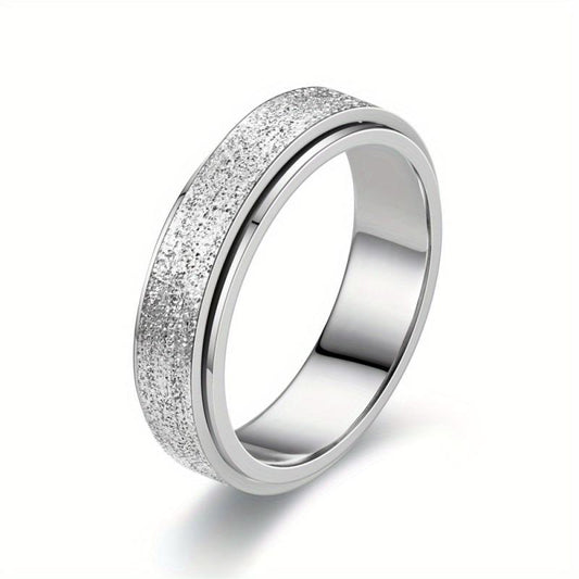 Stainless Steel Rotating Decompressing Pearl Sand Ring