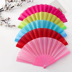 Colorful Plastic Chinese Style Folding Fan for Dance Clothing
