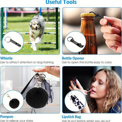 Self Defense Keychain Set - 9pcs Safety Keychains For Men Women Kids