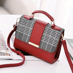 Plaid Pattern Handbags Crossbody Bag Top Handle Purses For Everyday
