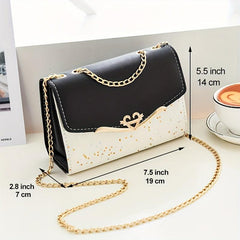 Star Sequins Pattern Square Bag Women's Shoulder Purse Chain Crossbody Bag