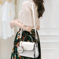 Square Crossbody Bag with Cat Coin Purse