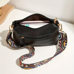 Floral Strap Crossbody Bag Tassel Square Purse