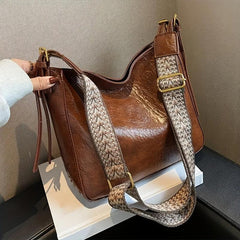 Geometric Strap Hobo Bag Large Capacity Crossbody Bag