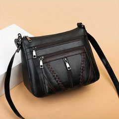 Small Crossbody Bag PU Leather Textured Bag Purse