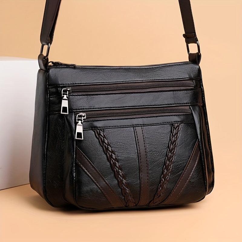 Small Crossbody Bag PU Leather Textured Bag Purse