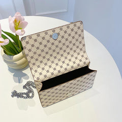 Chain Crossbody Bag Patent Leather Shoulder Bag Square Purse For Women