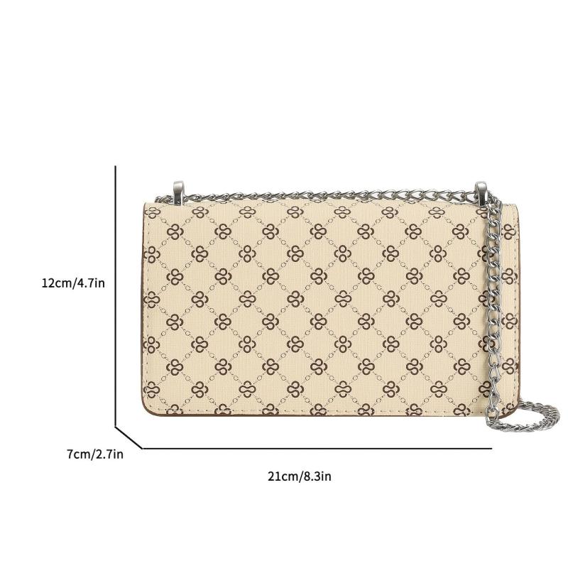 Chain Crossbody Bag Patent Leather Shoulder Bag Square Purse For Women