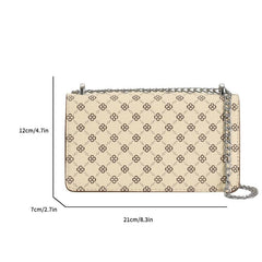 Chain Crossbody Bag Patent Leather Shoulder Bag Square Purse For Women
