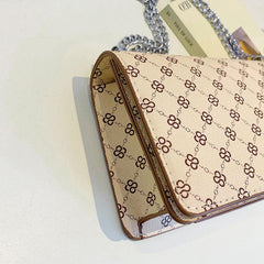 Chain Crossbody Bag Patent Leather Shoulder Bag Square Purse For Women