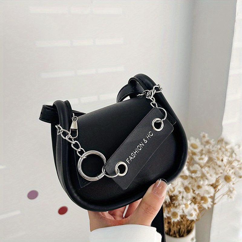 Chain Crossbody Bag PU Shoulder Bag Women's Casual Stylish Handbag