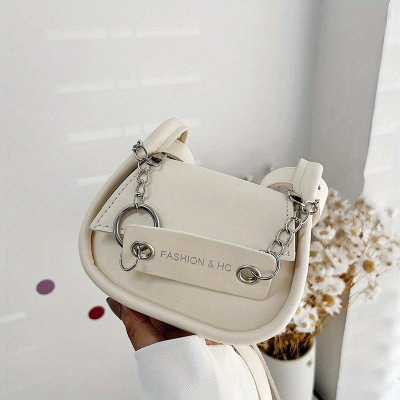 Chain Crossbody Bag PU Shoulder Bag Women's Casual Stylish Handbag