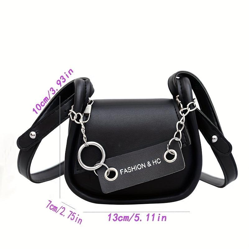 Chain Crossbody Bag PU Shoulder Bag Women's Casual Stylish Handbag