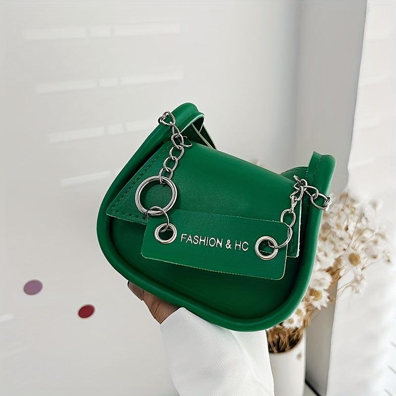 Chain Crossbody Bag PU Shoulder Bag Women's Casual Stylish Handbag