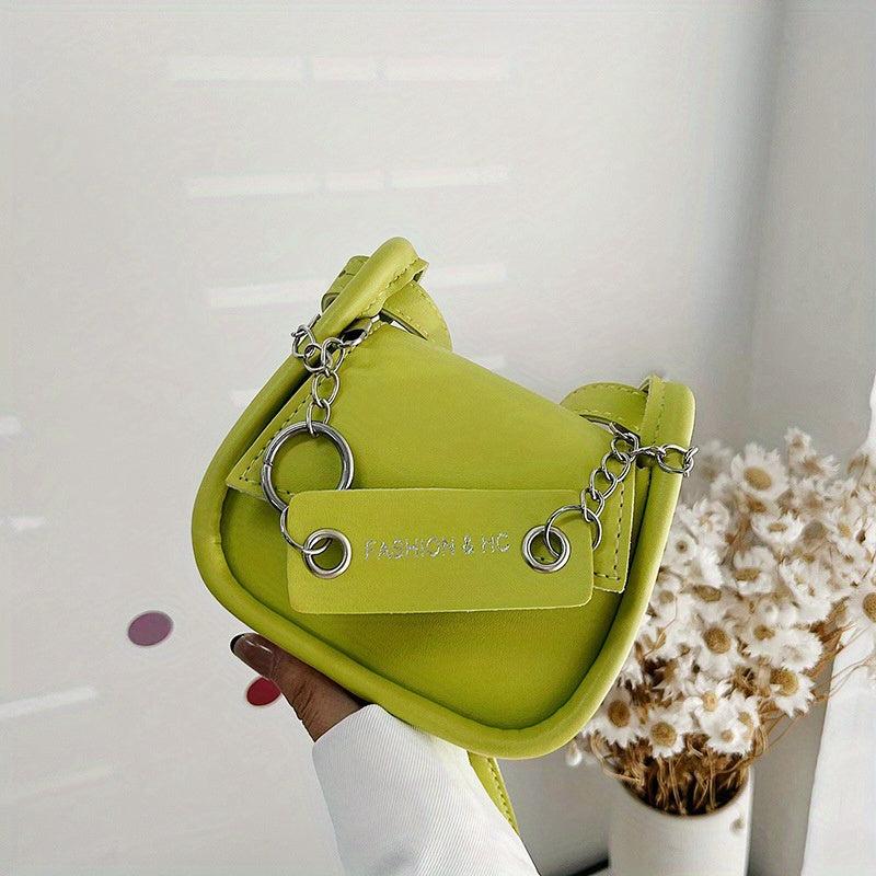 Chain Crossbody Bag PU Shoulder Bag Women's Casual Stylish Handbag