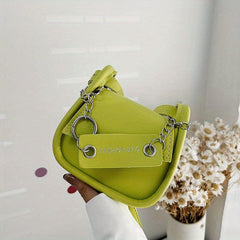 Chain Crossbody Bag PU Shoulder Bag Women's Casual Stylish Handbag