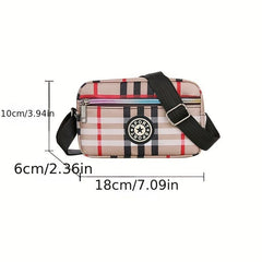 Women's Vintage Square Bag Zipper Shoulder Bag Crossbody Bag
